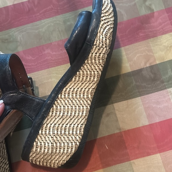 BUSSOLA Black Leather Sandals with Buckle Straps - Picture 4 of 5